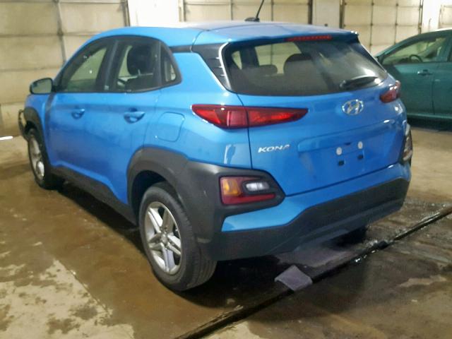 KM8K1CAA3KU254369 - 2019 HYUNDAI KONA SE BLUE photo 3