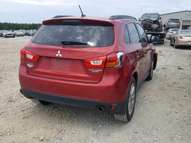 4A4AP4AU0FE020505 - 2015 MITSUBISHI OUTLANDER RED photo 4