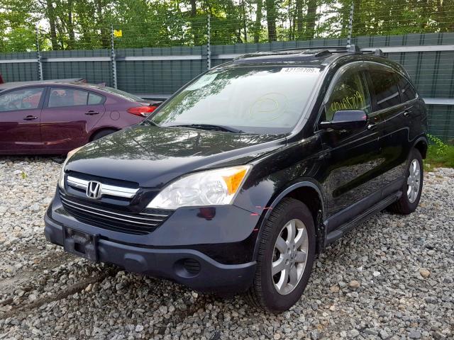 JHLRE48707C094281 - 2007 HONDA CR-V EXL BLACK photo 2