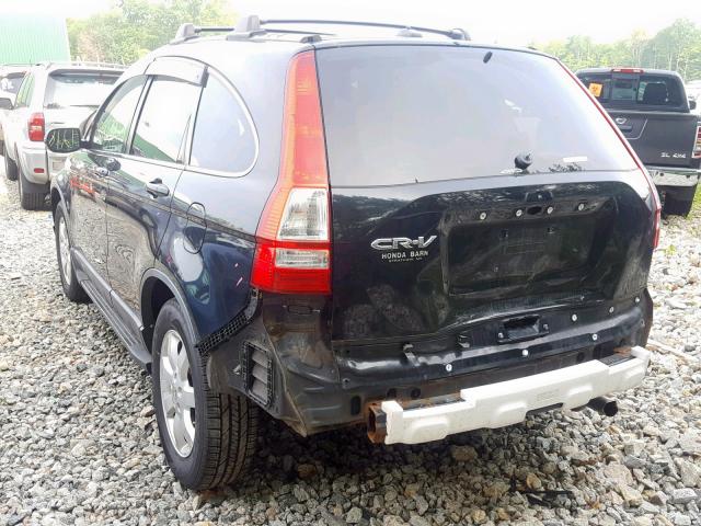 JHLRE48707C094281 - 2007 HONDA CR-V EXL BLACK photo 3