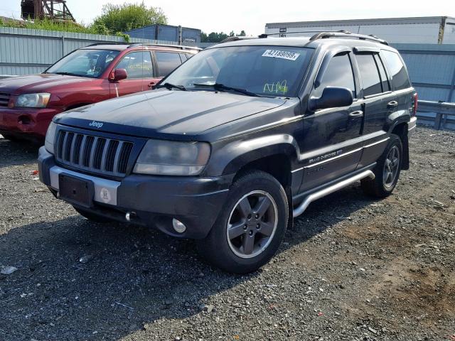 1J8GW48J44C161207 - 2004 JEEP GRAND CHER BLACK photo 2