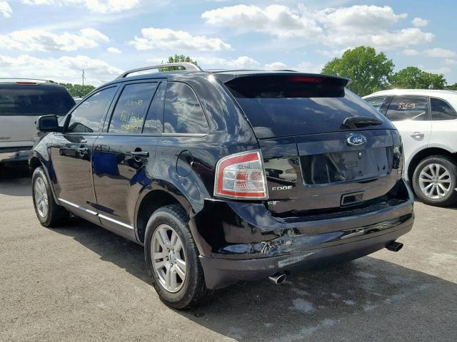 2FMDK48CX8BB23067 - 2008 FORD EDGE SEL BLACK photo 3