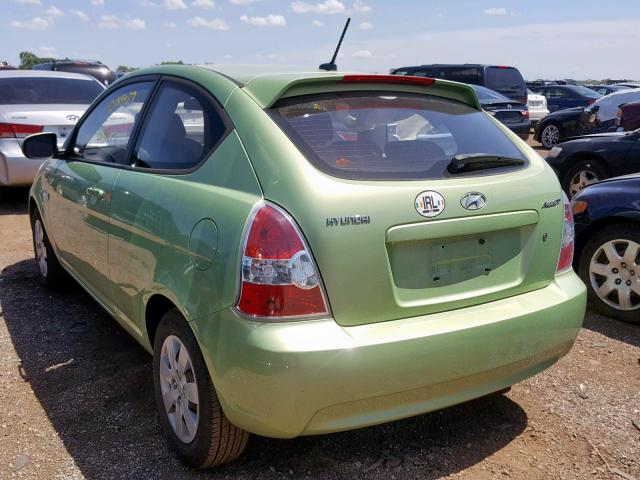 KMHCM3AC4BU188279 - 2011 HYUNDAI ACCENT GL GREEN photo 3