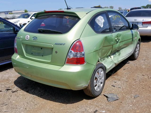 KMHCM3AC4BU188279 - 2011 HYUNDAI ACCENT GL GREEN photo 4