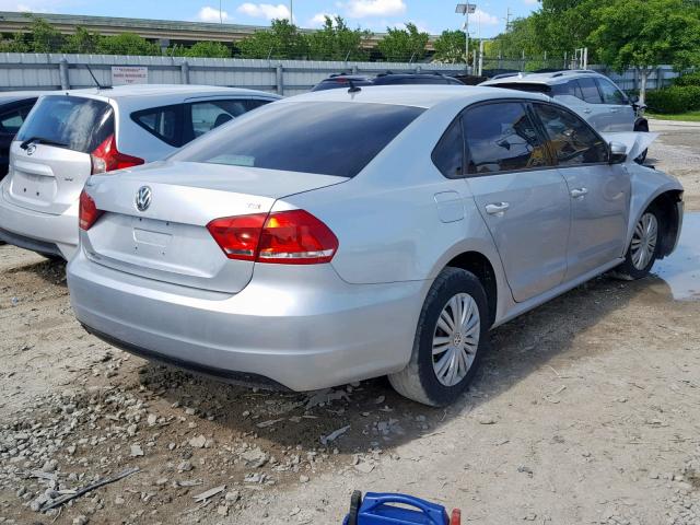 1VWAT7A30EC120008 - 2014 VOLKSWAGEN PASSAT S SILVER photo 4