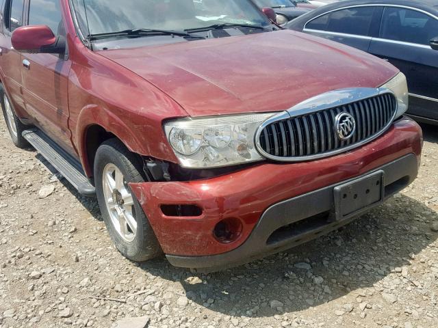 5GADT13SX72220662 - 2007 BUICK RAINIER CX BURGUNDY photo 9