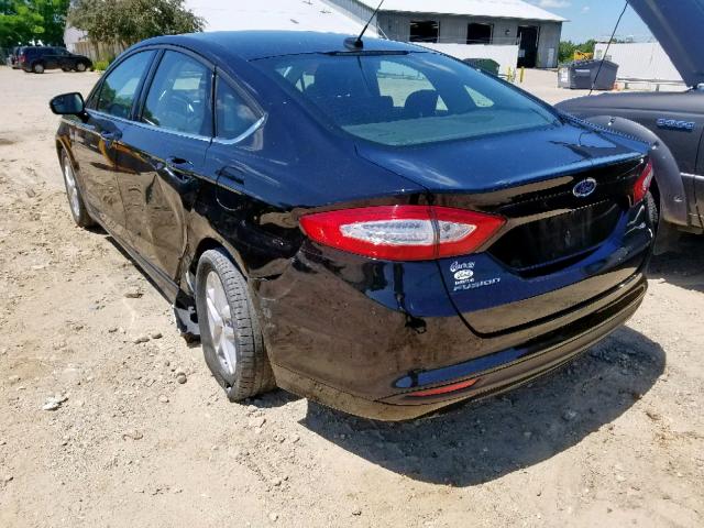 3FA6P0H76GR313948 - 2016 FORD FUSION SE BLACK photo 3