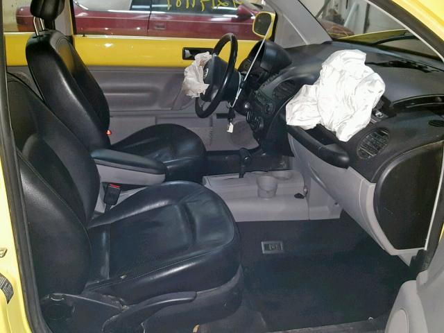 3VWDC21C51M431619 - 2001 VOLKSWAGEN NEW BEETLE ყვითელი ფოტო 5