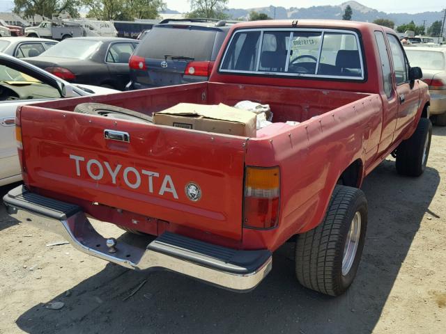 JT4VN13D4N5072518 - 1992 TOYOTA PICKUP 1/2 RED photo 4