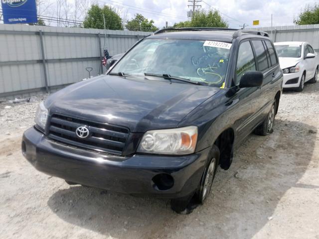 JTEEP21A760138885 - 2006 TOYOTA HIGHLANDER BLACK photo 2