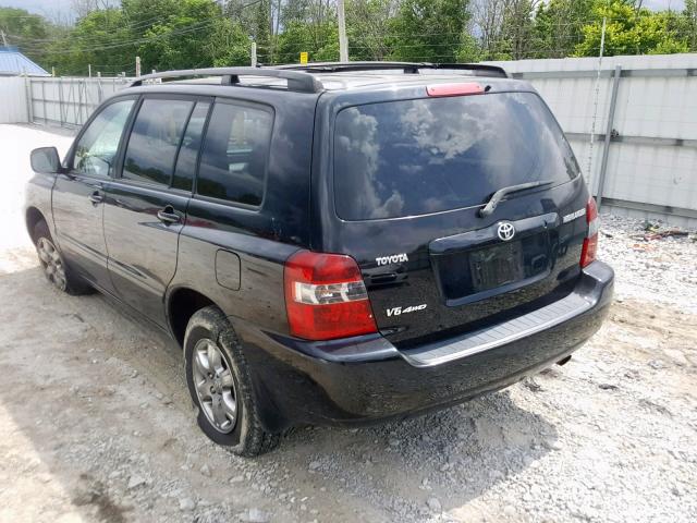 JTEEP21A760138885 - 2006 TOYOTA HIGHLANDER BLACK photo 3