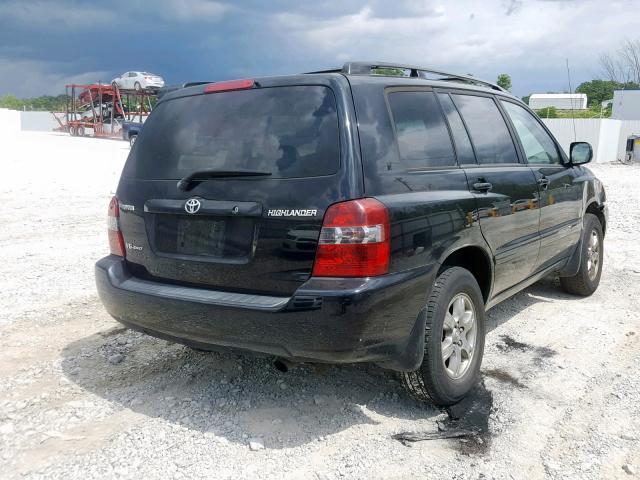 JTEEP21A760138885 - 2006 TOYOTA HIGHLANDER BLACK photo 4