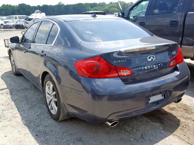 JNKCV61E39M305086 - 2009 INFINITI G37 BASE GRAY photo 3