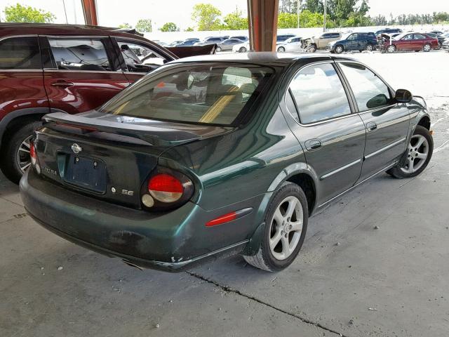 JN1CA31D01T834222 - 2001 NISSAN MAXIMA GXE GREEN photo 4