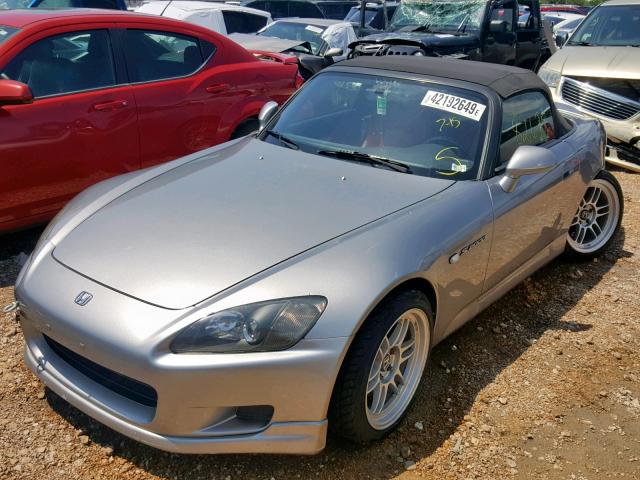 JHMAP11451T004213 - 2001 HONDA S2000 SILVER photo 2