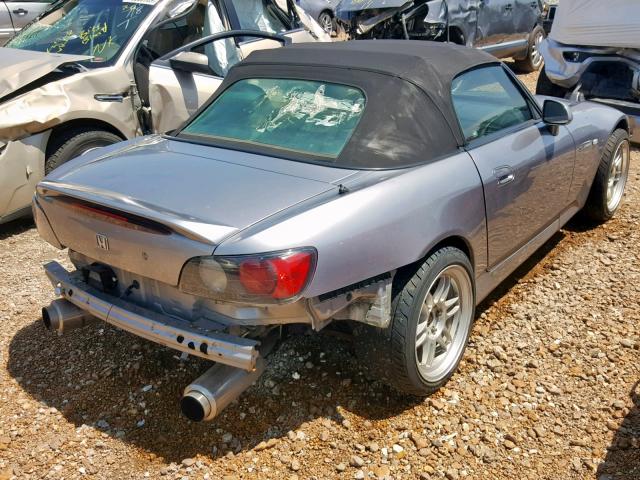 JHMAP11451T004213 - 2001 HONDA S2000 SILVER photo 4