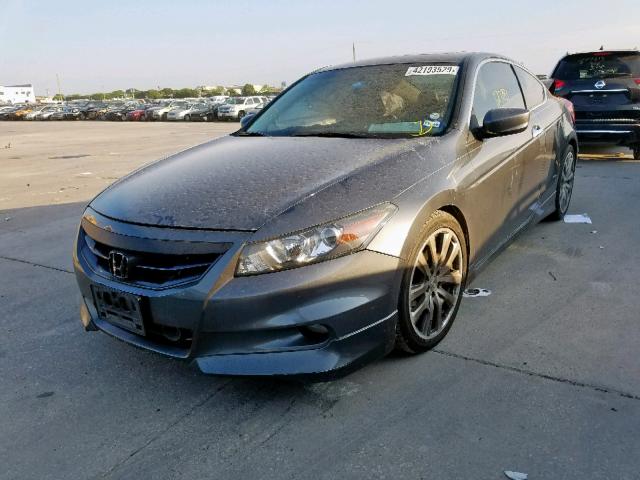 1HGCS2B89CA010600 - 2012 HONDA ACCORD EXL GRAY photo 2