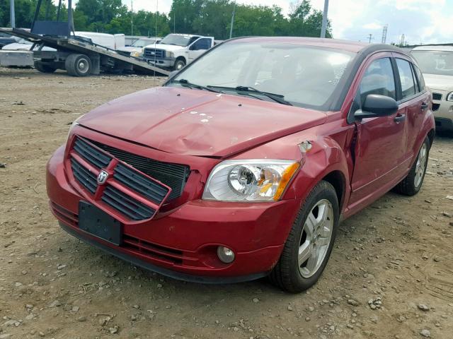 1B3HB48BX7D527090 - 2007 DODGE CALIBER SX RED photo 2