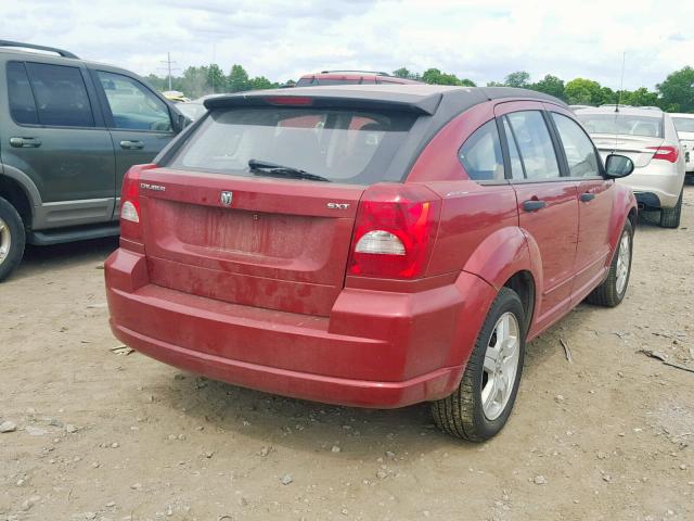 1B3HB48BX7D527090 - 2007 DODGE CALIBER SX RED photo 4