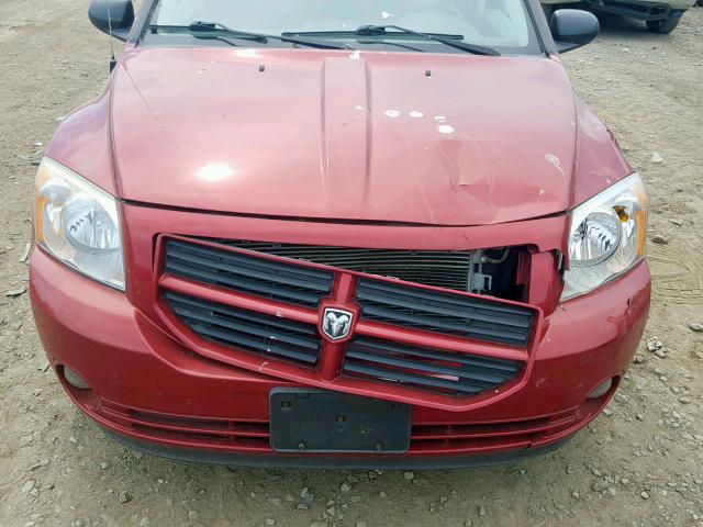 1B3HB48BX7D527090 - 2007 DODGE CALIBER SX RED photo 7