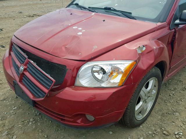 1B3HB48BX7D527090 - 2007 DODGE CALIBER SX RED photo 9