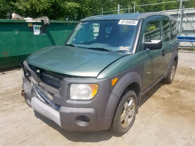 5J6YH28654L022915 - 2004 HONDA ELEMENT EX GREEN photo 2