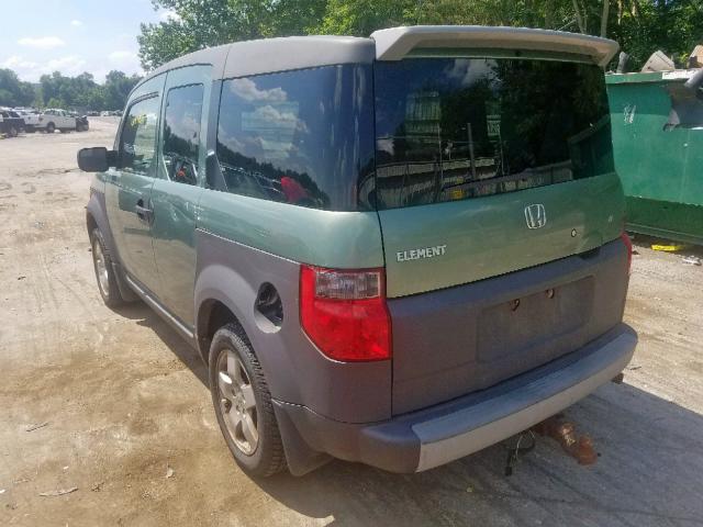 5J6YH28654L022915 - 2004 HONDA ELEMENT EX GREEN photo 3