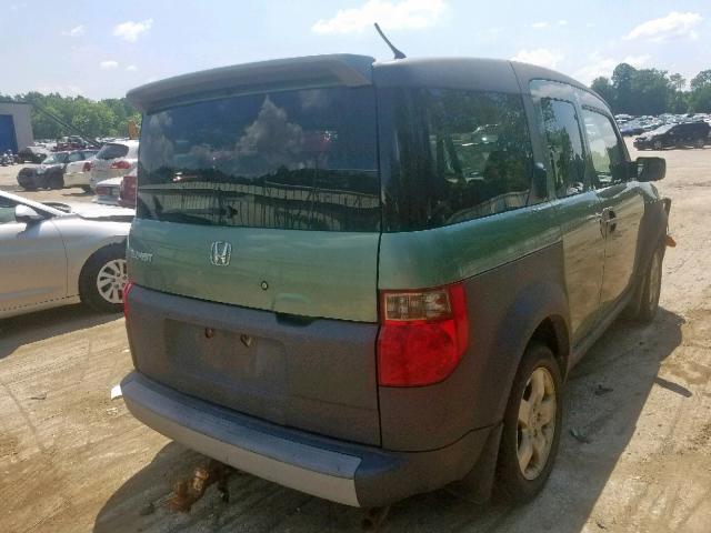 5J6YH28654L022915 - 2004 HONDA ELEMENT EX GREEN photo 4