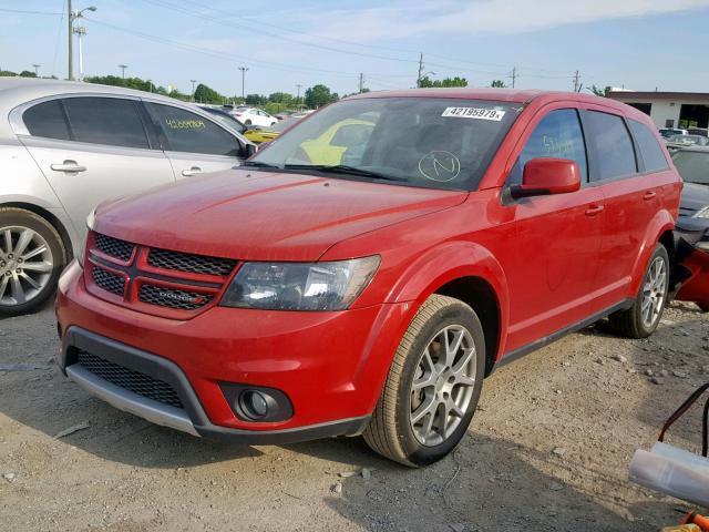 3C4PDDEG2HT593519 - 2017 DODGE JOURNEY GT RED photo 2