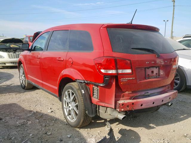 3C4PDDEG2HT593519 - 2017 DODGE JOURNEY GT RED photo 3