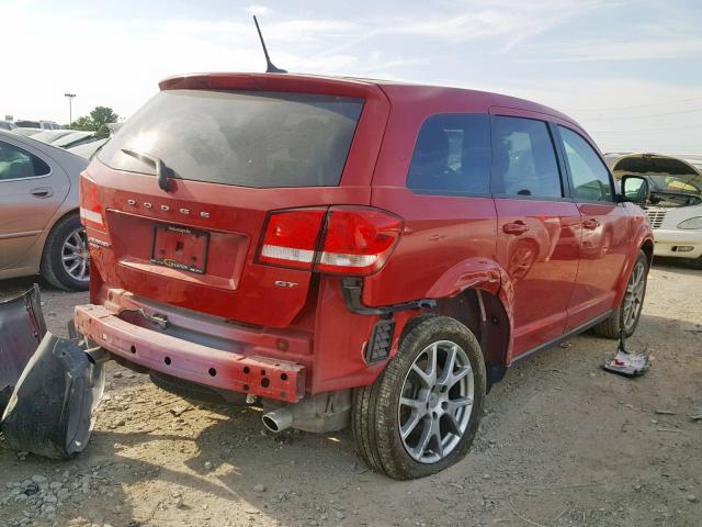 3C4PDDEG2HT593519 - 2017 DODGE JOURNEY GT RED photo 4