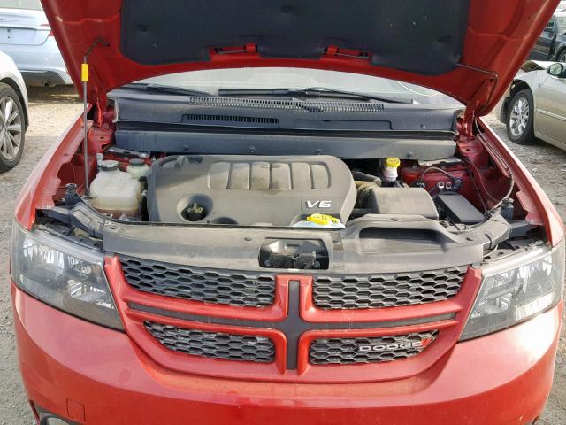 3C4PDDEG2HT593519 - 2017 DODGE JOURNEY GT RED photo 7