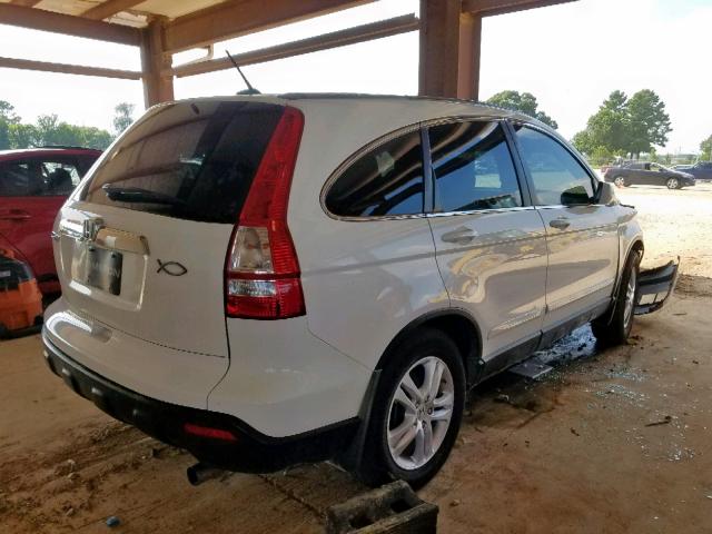 5J6RE3H78AL012726 - 2010 HONDA CR-V EXL WHITE photo 4