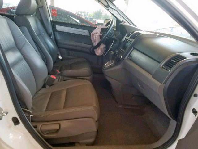 5J6RE3H78AL012726 - 2010 HONDA CR-V EXL WHITE photo 5