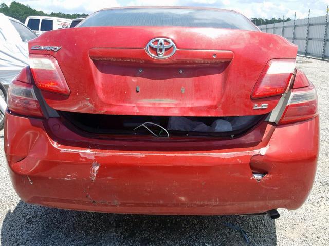 4T1BE46KX7U120462 - 2007 TOYOTA CAMRY NEW RED photo 9