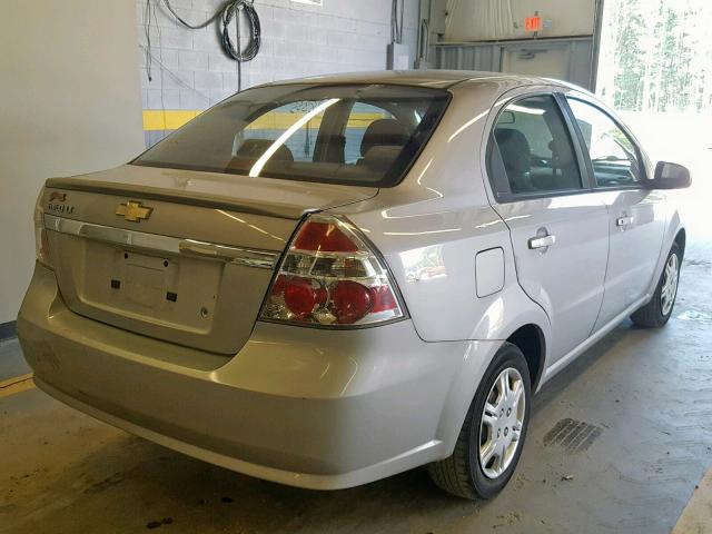 KL1TD5DE3AB087331 - 2010 CHEVROLET AVEO LS SILVER photo 4