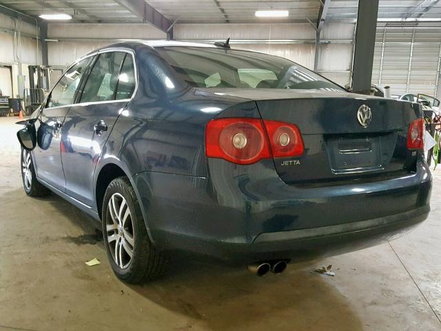 3VWDF71K16M633814 - 2006 VOLKSWAGEN JETTA 2.5L BLUE photo 3