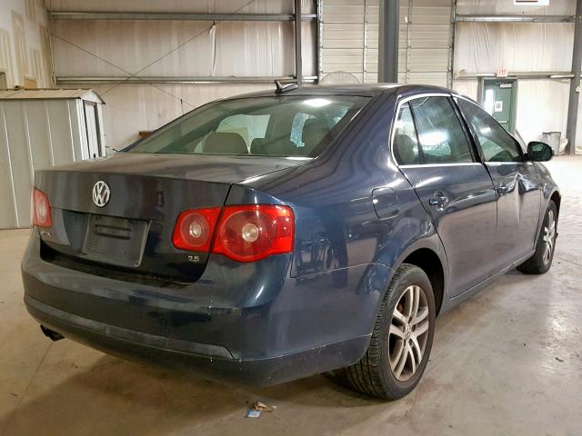 3VWDF71K16M633814 - 2006 VOLKSWAGEN JETTA 2.5L BLUE photo 4