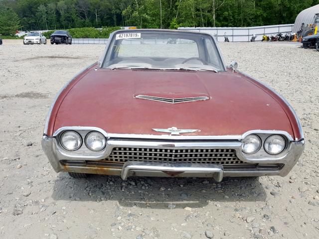 2Y83Z138651 - 1962 FORD THUNDERBIR RED photo 9