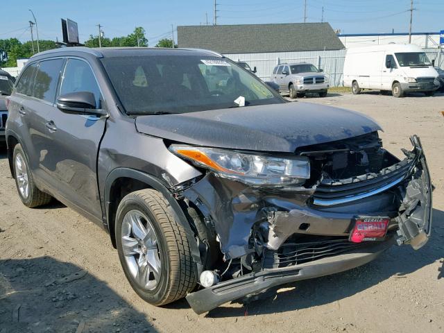 5TDDKRFH2FS118425 - 2015 TOYOTA HIGHLANDER GRAY photo 1