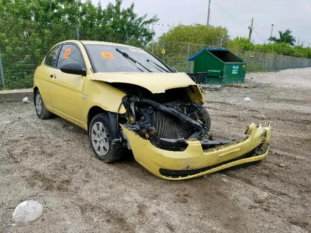 KMHCM36CX8U089886 - 2008 HYUNDAI ACCENT GS YELLOW photo 1