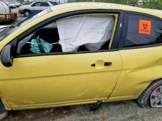 KMHCM36CX8U089886 - 2008 HYUNDAI ACCENT GS YELLOW photo 10