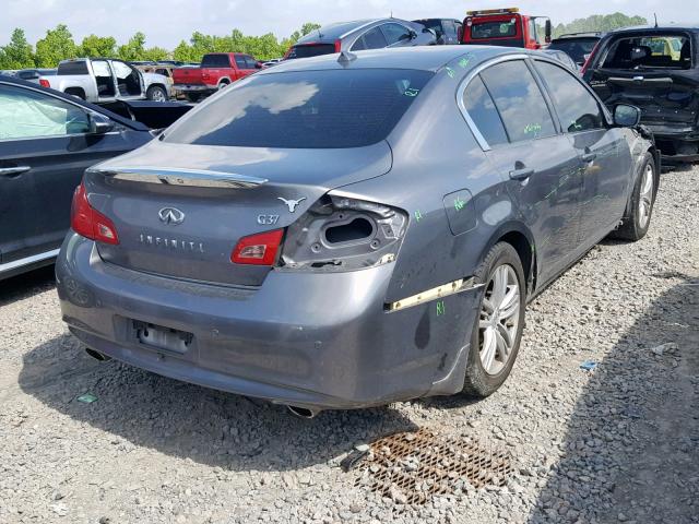 JN1CV6AP9DM719939 - 2013 INFINITI G37 BASE CHARCOAL photo 4