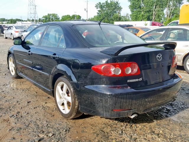 1YVHP80D855M47843 - 2005 MAZDA 6 S BLACK photo 3