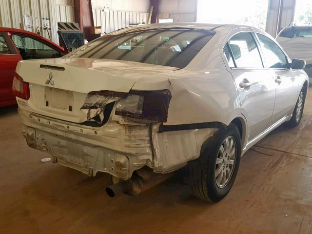 4A32B2FF9BE021684 - 2011 MITSUBISHI GALANT FE WHITE photo 4