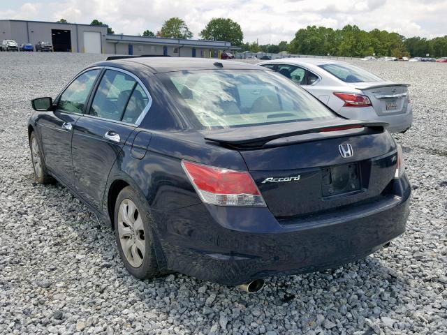 1HGCP36848A059261 - 2008 HONDA ACCORD EXL BLACK photo 3