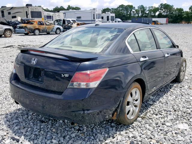 1HGCP36848A059261 - 2008 HONDA ACCORD EXL BLACK photo 4