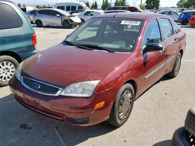 1FAFP34N47W289989 - 2007 FORD FOCUS ZX4 BURGUNDY photo 2