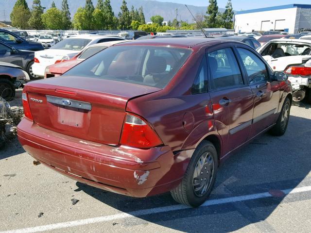 1FAFP34N47W289989 - 2007 FORD FOCUS ZX4 BURGUNDY photo 4