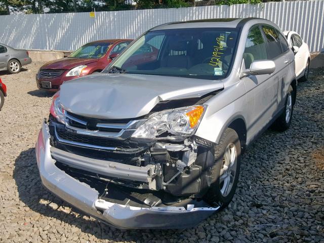 JHLRE4H76BC016158 - 2011 HONDA CR-V EXL SILVER photo 2